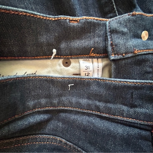 LOFT Modern Skinny Jeans Size 12 Dark Wash Mid Rise - Picture 5 of 6